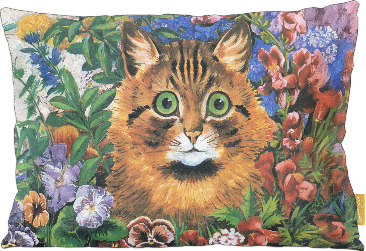 Poduszka dekoracyjna na prezent z obrazem Studium kota Louis Wain Szyjemy Sztukę