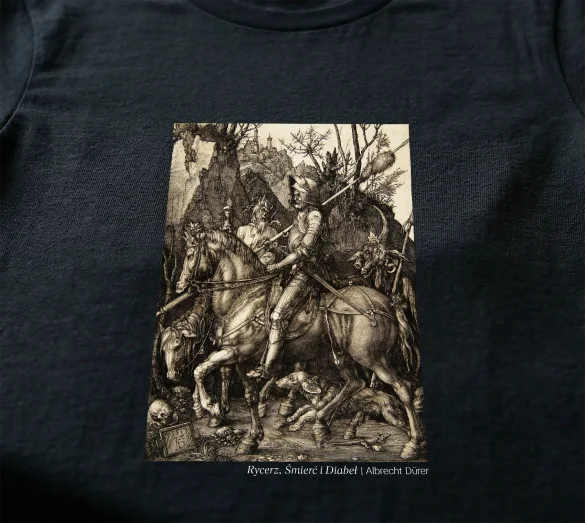Koszulka z nadrukiem Rycerz, Śmierć i Diabeł Albrecht Dürer