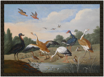 Naszywka Czaple i kaczki na rzece Jan van Kessel (starszy)