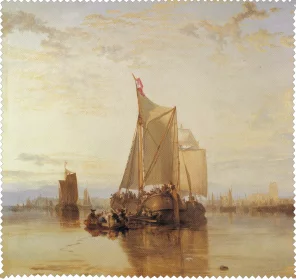 Ściereczka do okularów Statek pasażerski Dort z Rotterdamu bez wiatru William Turner