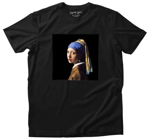 Koszulka z naszywką Dziewczyna z perłą Jan Vermeer