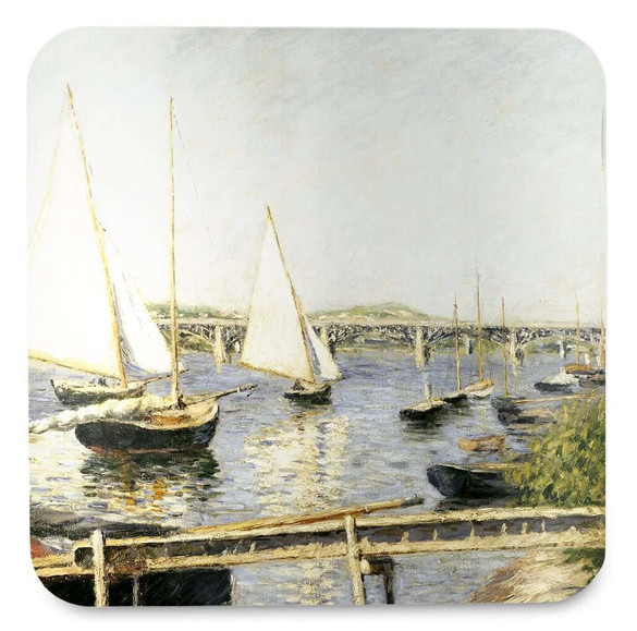 Podkładka pod kubek Żaglówki w Argenteuil Gustave Caillebotte