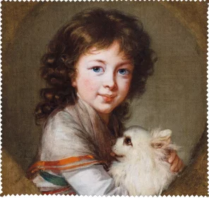 Ściereczka do okularów Portret Elżbiety Mniszchówny z pieskiem Élisabeth Vigée-Lebrun