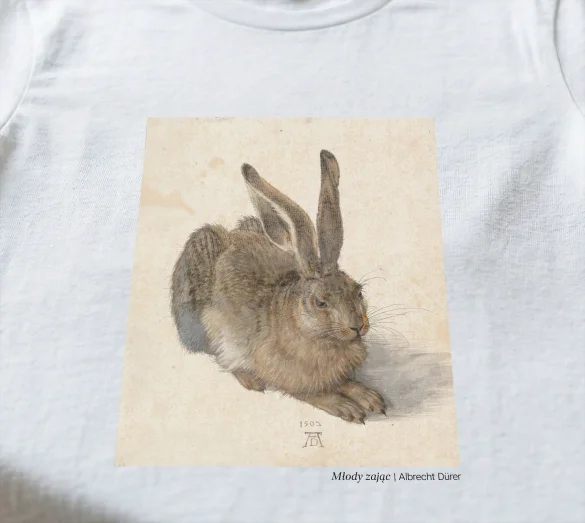 Koszulka z nadrukiem Młody zając Albrecht Dürer