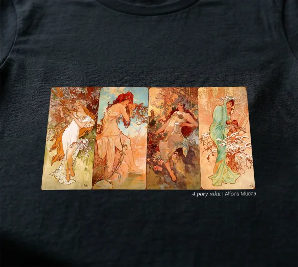Bluzka damska 4 pory roku Alfons Mucha
