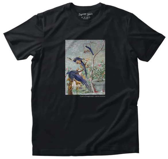 Koszulka z nadrukiem A pair of magpie jays James Audubon