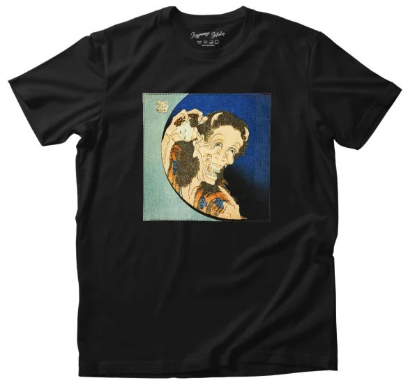 Koszulka z naszywką Śmiejący się Demon Katsushika Hokusai