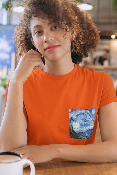 Koszulka z kieszonką Gwiaździsta noc Vincent van Gogh