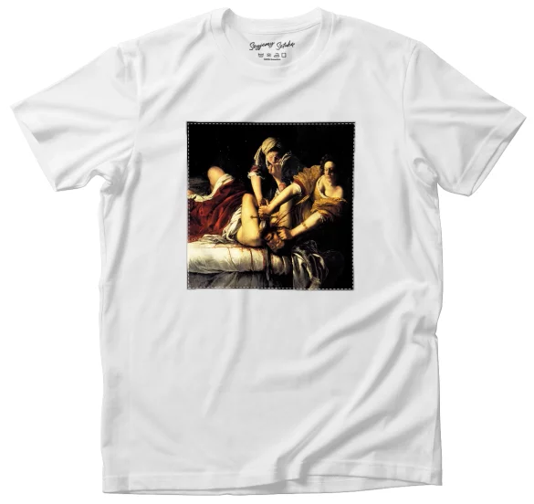 Koszulka z naszywką Judyta odcinająca głowę Holofernesowi Artemisia Gentileschi