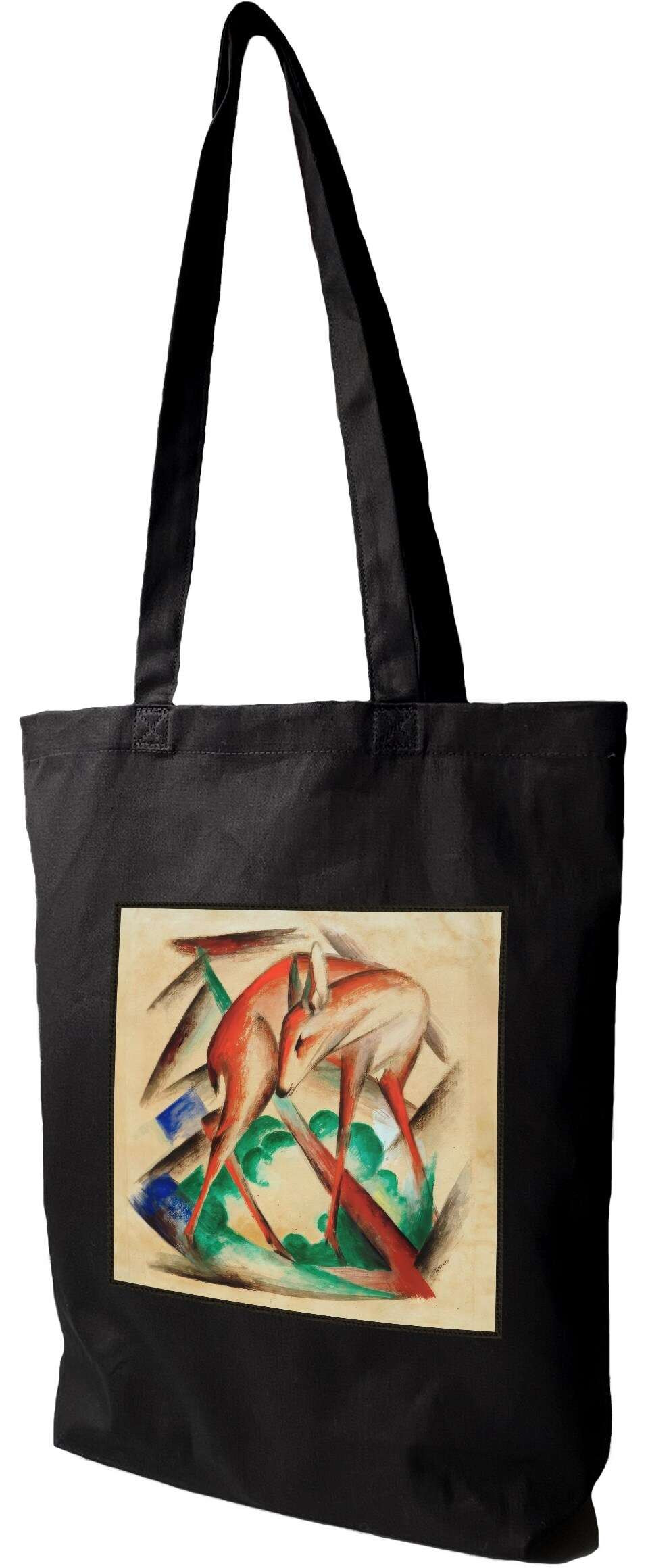 Torba z naszywką Sarna Franz Marc, Czarna