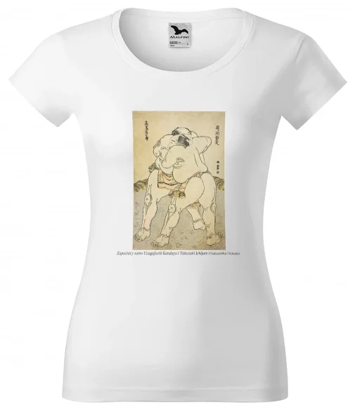 Bluzka damska Zapaśnicy sumo Uzugafuchi Kandayu i Takasaki Ichijuro Katsushika Hokusai