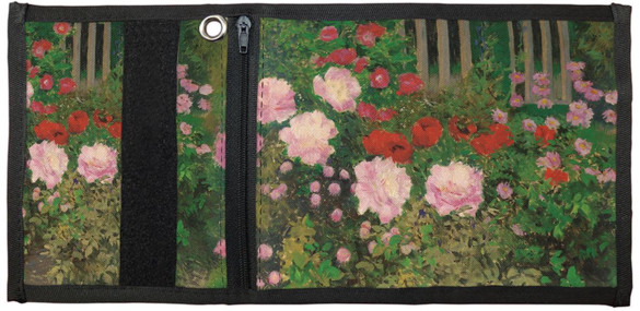Portfel Kwitnące kwiaty na ogrodzeniu ogrodu Koloman Moser