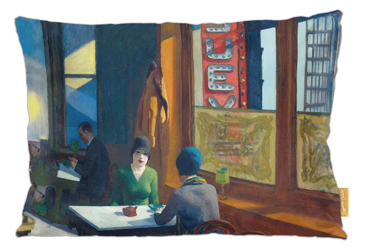 Poduszka dekoracyjna na prezent z obrazem Mieszanka potraw Edward Hopper Szyjemy Sztukę