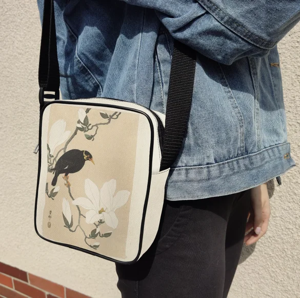 Torba Listonoszka Wzgórze Myna na gałęzi magnolii Ohara Koson