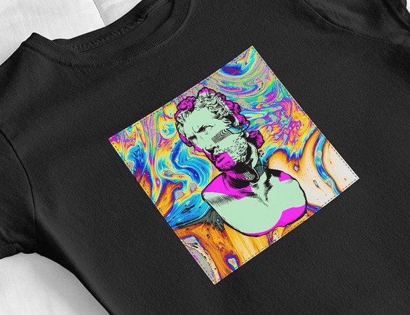 Bluzka damska z naszywką Psychodelic 04