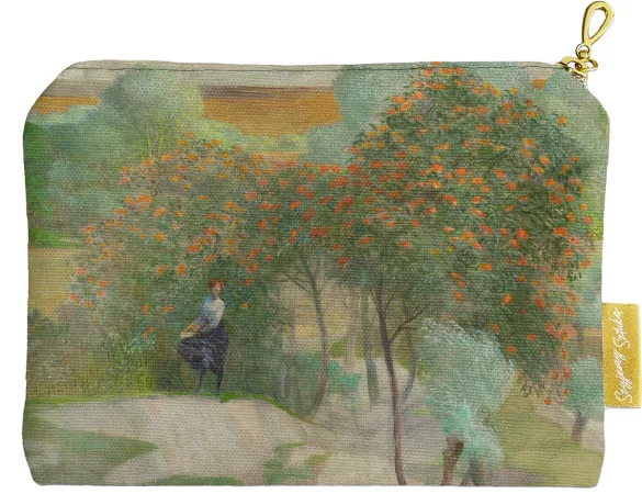 Kosmetyczka mini Pejzaż z jarzębiną, część prawa tryptyku _Idź nad strumienie_ Jacek Malczewski