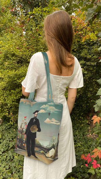 Torba na ramię shopper Autoportret Henri Rousseau