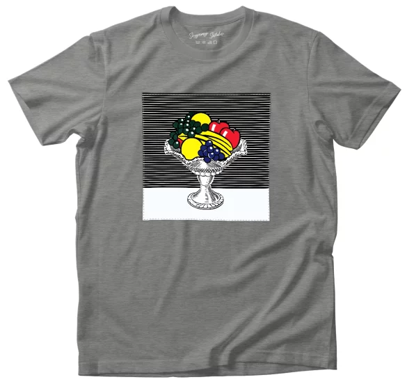 Koszulka z naszywką Still life with crystal bowl Roy Lichtenstein