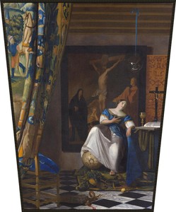 Ekran Alegoria wiary Jan Vermeer