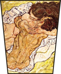 Ekran The Embrace (1917) Egon Schiele