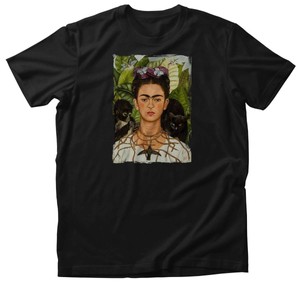 Koszulka Autoportret z cierniowym naszyjnikiem i kolibrem Frida Kahlo