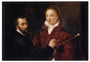 Magnes Bernardino Campi malujący Sofonisbę Anguissolę Sofonisba Anguissola