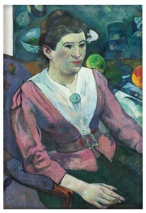 Magnes Kobieta na tle martwej natury, Cezanne Paul Gauguin