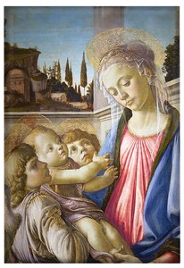 Magnes Madonna, dziecko i 2 anioły Sandro Botticelli