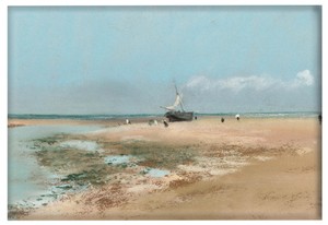 Magnes Plaża podczas odpływu (ujście rzeki) Edgar Degas