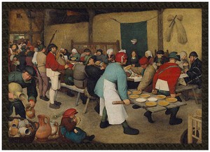 Naszywka Chłopskie wesele Pieter Bruegel starszy