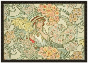 Naszywka Langage des fleurs (Język kwiatów) Alfons Mucha