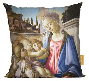 Poduszka Madonna, dziecko i 2 anioły Sandro Botticelli