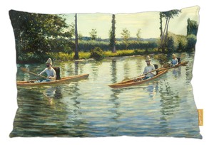 Poduszka Rejs łodzią na rzece Yerres Gustave Caillebotte