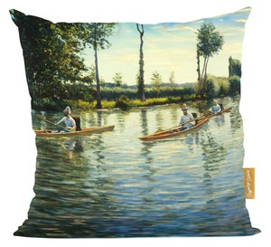 Poduszka Rejs łodzią na rzece Yerres Gustave Caillebotte