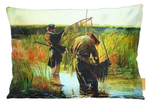 Poduszka Rybacy brodzący w wodzie Leon Wyczółkowski