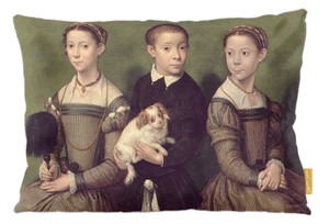 Poduszka Troje dzieci z psem Sofonisba Anguissola