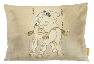 Poduszka Zapaśnicy sumo Uzugafuchi Kandayu i Takasaki Ichijuro Katsushika Hokusai