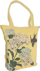 Torba na ramię shopper Hortensja i Jaskółka Katsushika Hokusai