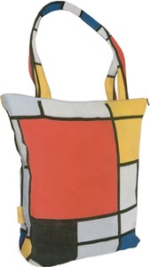 Torba na ramię shopper Kompozycja w czerwieni, żółci, błękicie i czerni Piet Mondrian